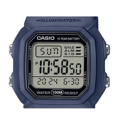 Orologio Casio Digitale Cinturino in Resina Azzurro Quarzo W-800H-2AV 100M Uomo