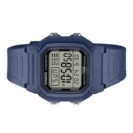 Orologio Casio Digitale Cinturino in Resina Azzurro Quarzo W-800H-2AV 100M Uomo
