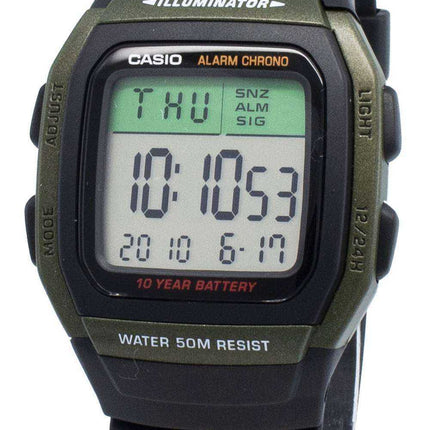 Orologio da uomo Casio Youth W-96H-3AV W96H-3AV Dual Time Chrono 10 anni batteria