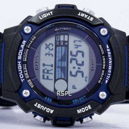 Casio Tough Solar Illuminator Tide Graph Moon Phase Digital Orologio da uomo W-S210H-1AV