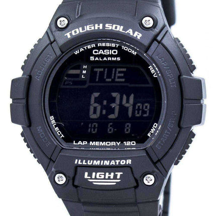 Casio Illuminator Tough Solar Lap Memory Alarm Digital W-S220-1BV WS220-1BV Orologio da uomo