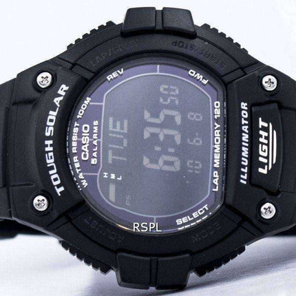 Casio Illuminator Tough Solar Lap Memory Alarm Digital W-S220-1BV WS220-1BV Orologio da uomo
