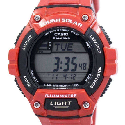 Orologio da uomo Casio Illuminator Tough Solar Lap Alarm Digital W-S220C-4AV WS220C-4AV Orologio da uomo