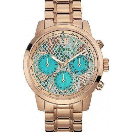Orologio da donna Guess Sunrise multifunzione in oro rosa con quarzo quarzo W0330L12