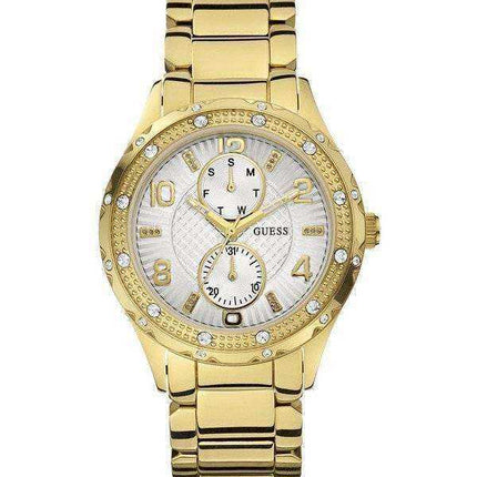 Guess multifunzione oro quarzo cristallo W0442L2 orologio da donna