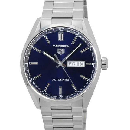 Orologio da uomo TAG Heuer Carrera in acciaio inossidabile con quadrante blu automatico WBN2012.BA0640 100M