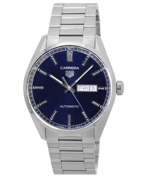 Orologio da uomo TAG Heuer Carrera in acciaio inossidabile con quadrante blu automatico WBN2012.BA0640 100M