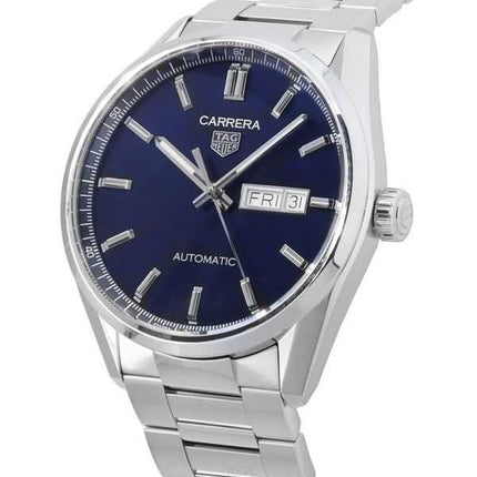 Orologio da uomo TAG Heuer Carrera in acciaio inossidabile con quadrante blu automatico WBN2012.BA0640 100M