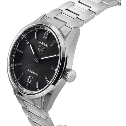 Tag Heuer Carrera Date in acciaio inossidabile quadrante nero automatico WBN2110.BA0639 100M orologio da uomo