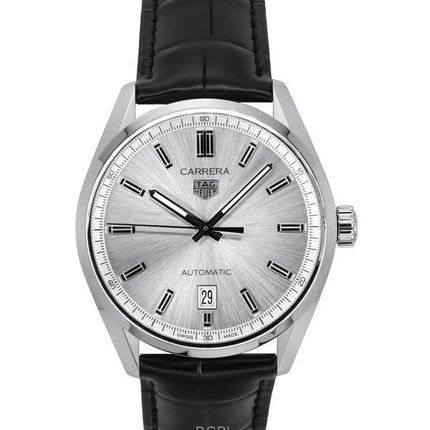 Tag Heuer Carrera Date cinturino in pelle quadrante grigio automatico WBN2111.FC6505 100M orologio da uomo