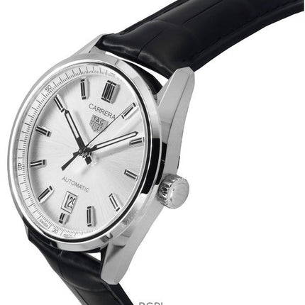 Tag Heuer Carrera Date cinturino in pelle quadrante grigio automatico WBN2111.FC6505 100M orologio da uomo