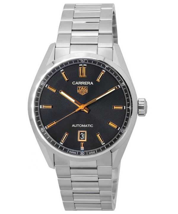 Orologio da uomo TAG Heuer Carrera in acciaio inossidabile con quadrante nero automatico WBN2113.BA0639 100M