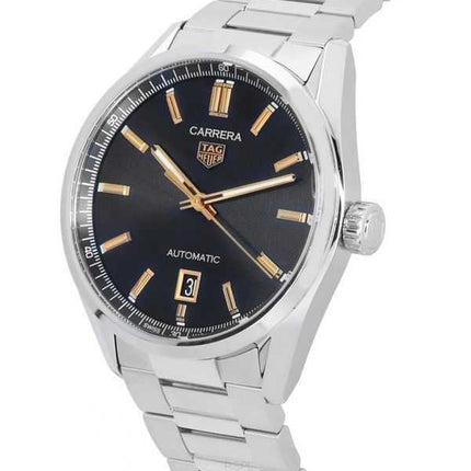 Orologio da uomo TAG Heuer Carrera in acciaio inossidabile con quadrante nero automatico WBN2113.BA0639 100M