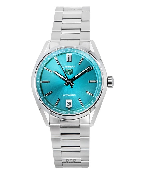 Orologio da donna TAG Heuer Carrera automatico in acciaio inossidabile con quadrante blu turchese WBN2316.BA0001