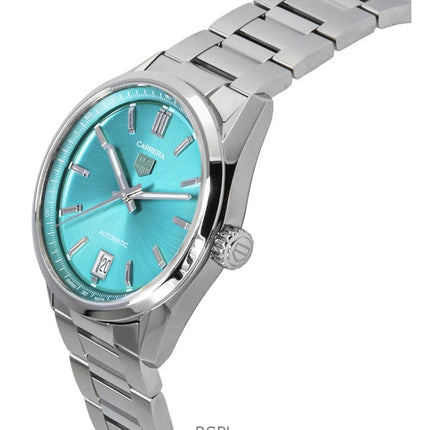 Orologio da donna TAG Heuer Carrera automatico in acciaio inossidabile con quadrante blu turchese WBN2316.BA0001