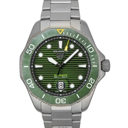 Tag Heuer Aquaracer Professional Date Titanium Green Dial Automatic Diver's WBP208B.BF0631 300M Orologio da uomo