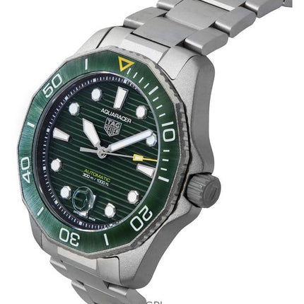 Tag Heuer Aquaracer Professional Date Titanium Green Dial Automatic Diver's WBP208B.BF0631 300M Orologio da uomo