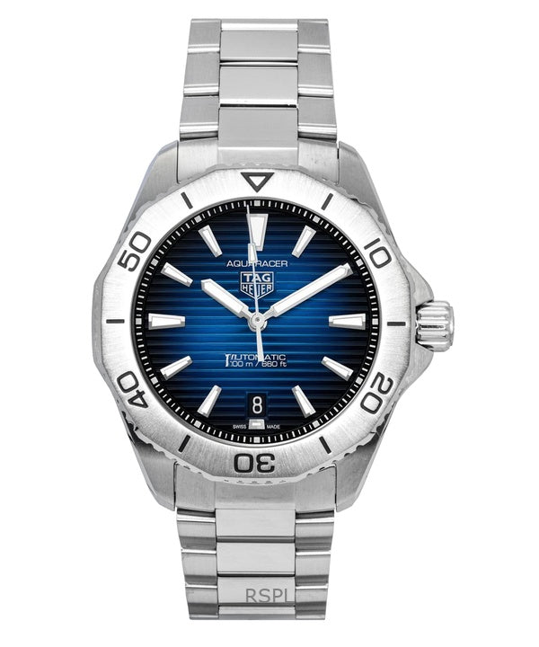 Tag Heuer Aquaracer in acciaio inossidabile con quadrante blu, orologio subacqueo automatico WBP2111.BA0627 200M da uomo