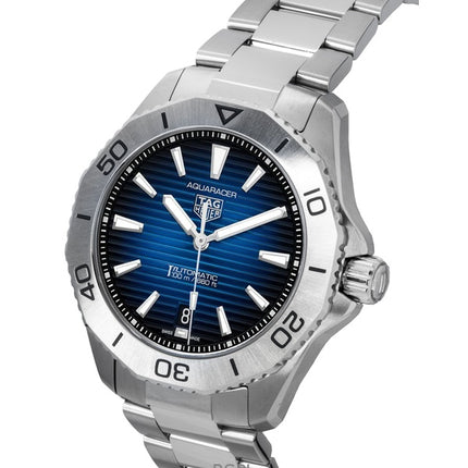 Tag Heuer Aquaracer in acciaio inossidabile con quadrante blu, orologio subacqueo automatico WBP2111.BA0627 200M da uomo
