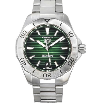 Tag Heuer Aquaracer Professional Date Sunray Brushed Green Dial Automatic Diver's WBP2115.BA0627 200M Orologio da uomo