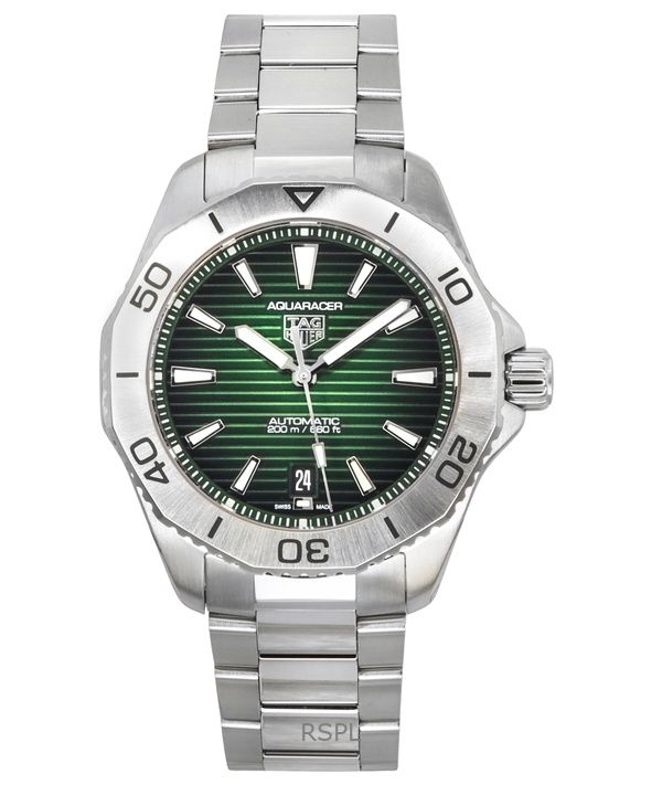 Tag Heuer Aquaracer Professional Date Sunray Brushed Green Dial Automatic Diver&#39;s WBP2115.BA0627 200M Orologio da uomo
