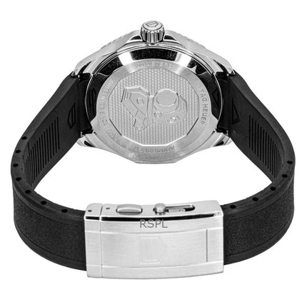 Orologio da uomo Tag Heuer Aquaracer con cinturino in gomma e quadrante nero, automatico, subacqueo, WBP5110.FT6257, 300 m