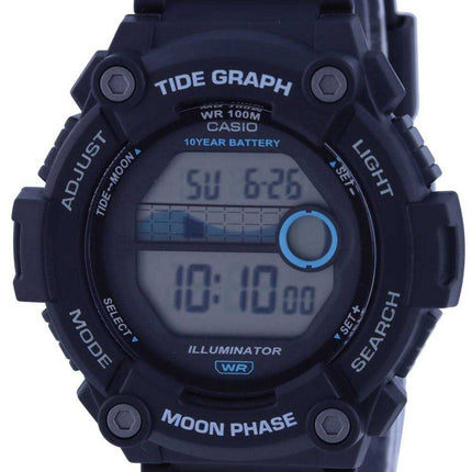 Orologio da uomo Casio Youth Digital Moon Data Tide Graph WS-1300H-1A WS1300H-1 100M