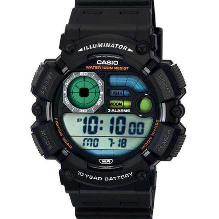 Orologio da uomo Casio Fishing Gear Line Digital Quartz WS-1500H-1A WS1500H-1 100M
