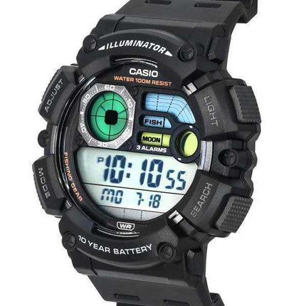 Orologio da uomo Casio Fishing Gear Line Digital Quartz WS-1500H-1A WS1500H-1 100M
