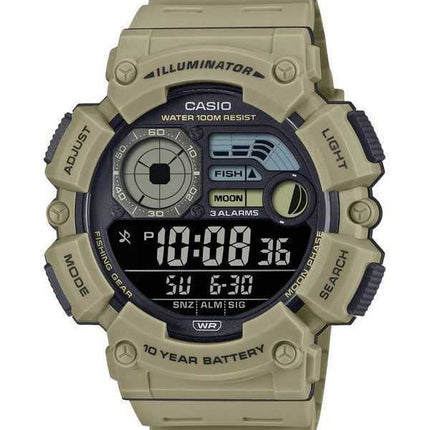 Orologio da uomo Casio Digital Resin Strap Quartz WS-1500H-5BV 100M