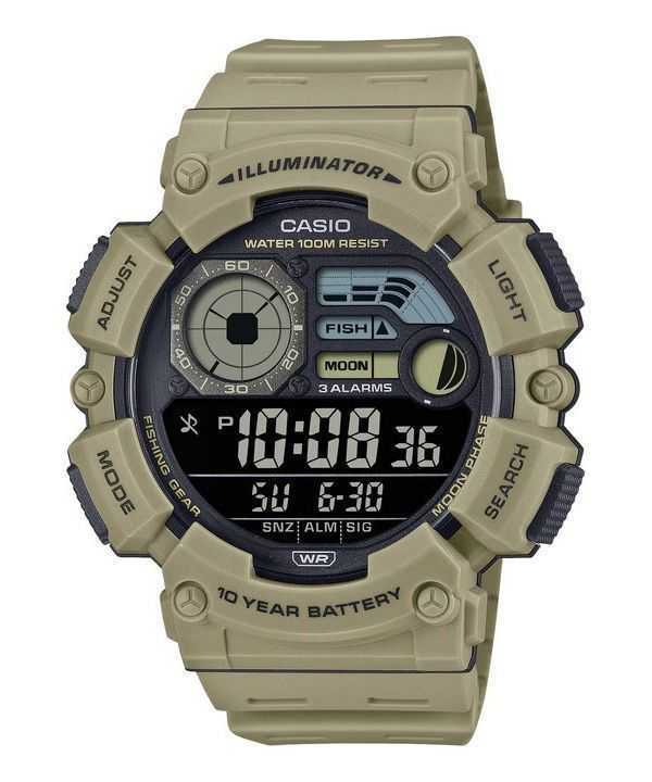 Orologio da uomo Casio Digital Resin Strap Quartz WS-1500H-5BV 100M