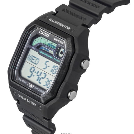 Orologio Casio Standard Digitale Cinturino in Resina Grigio Quarzo WS-1600H-8AV 100M Uomo
