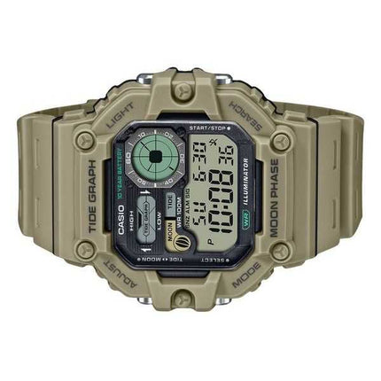 Orologio da uomo Casio Standard Digital Graph Moon Phase Resin Strap Quartz WS-1700H-5AV 100M