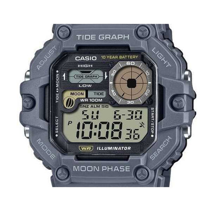 Orologio da uomo Casio Standard Digital Graph Moon Phase Resin Strap Quartz WS-1700H-8AV 100M