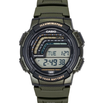 Orologio da uomo Casio Digital Resin Strap Quartz WS-1800-3AV 100M