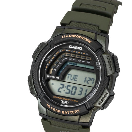 Orologio da uomo Casio Digital Resin Strap Quartz WS-1800-3AV 100M