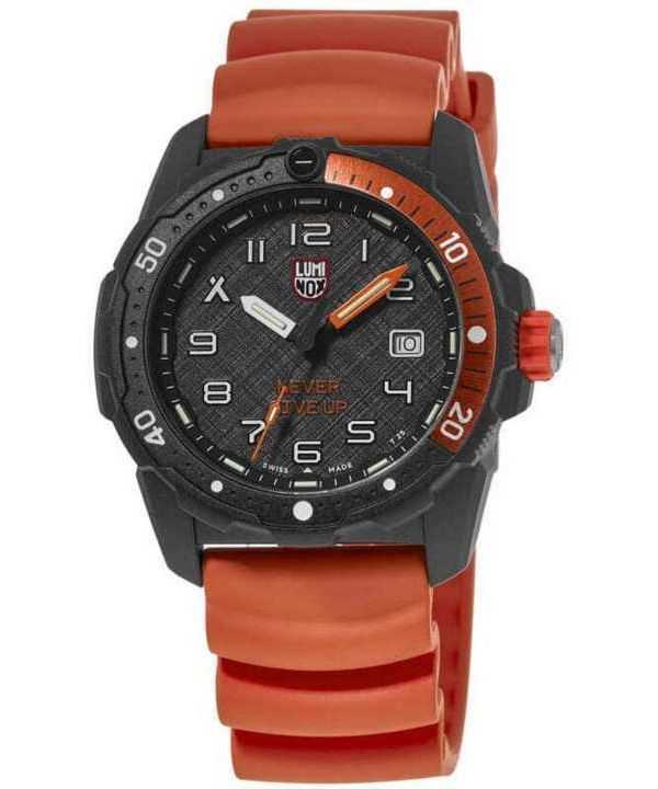Orologio da uomo Luminox Bear Grylls Survival Never Give Up in edizione limitata quadrante nero al quarzo Diver XB.3729.NGU 200M