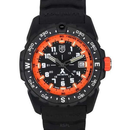 Luminox Bear Grylls Survival Mountain Cinturino in gomma Quadrante nero Quarzo Diver's XB.3739 200M Orologio da uomo