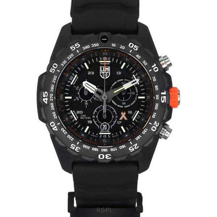 Orologio da uomo Luminox Bear Grylls Survival Master Series Cronografo Quadrante Nero Quarzo Diver&#39;s XB.3741 200M