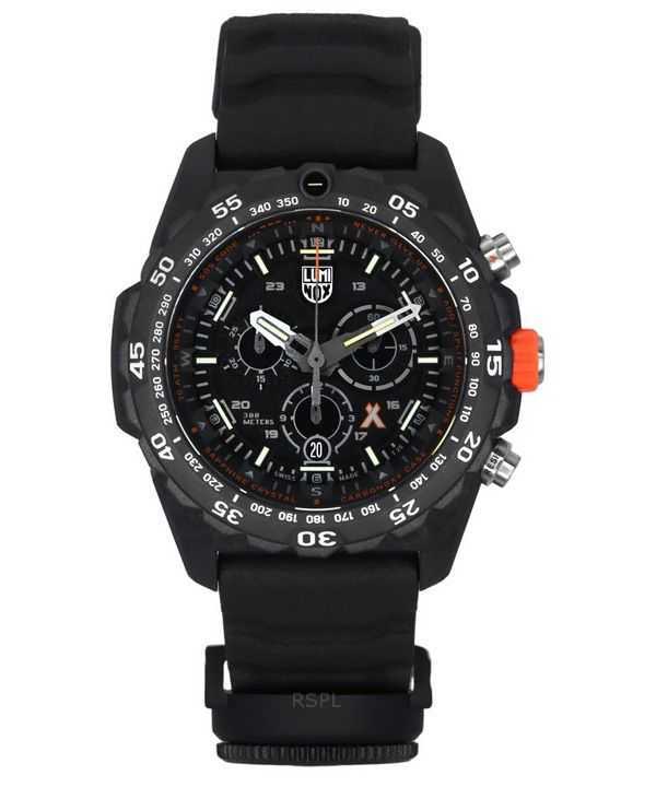 Orologio da uomo Luminox Bear Grylls Survival Master Series Cronografo Quadrante Nero Quarzo Diver&#39;s XB.3741 200M