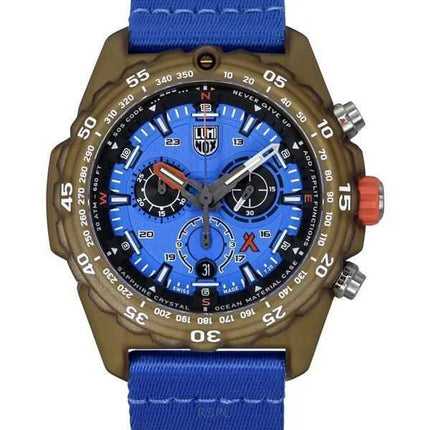 Orologio Luminox Bear Grylls Survival Master ECO Tide Cronografo Quadrante Blu Quarzo Diver's XB.3743.ECO 200M Uomo