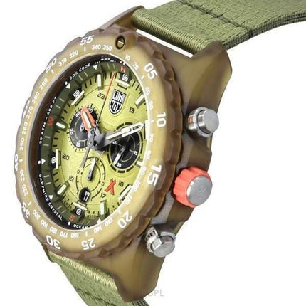 Orologio Luminox Bear Grylls Survival ECO Master Chronograph quadrante verde al quarzo subacqueo XB.3757.ECO 200M da uomo