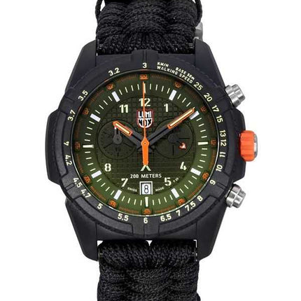 Orologio da uomo Luminox Bear Grylls Survival Land cronografo quadrante verde svizzero al quarzo diver XB.3797.KM 200M