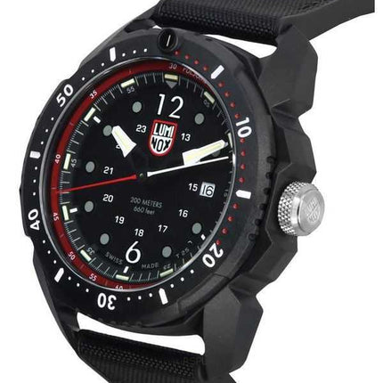 Orologio da uomo Luminox ICE SAR Artic cinturino in caucciù quadrante nero svizzero al quarzo Diver XL.1051 200M
