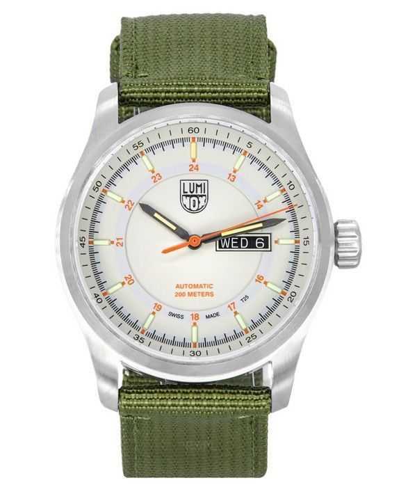 Luminox Atacama Field Cloth Strap Ivory Dial Automatic Diver&#39;s XL.1907.NF 200M Orologio da uomo