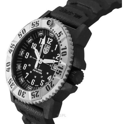 Luminox MIL SPEC ispirato al cinturino in gomma militare quadrante nero al quarzo subacqueo XL.3351.SET 300M Orologio da uomo co