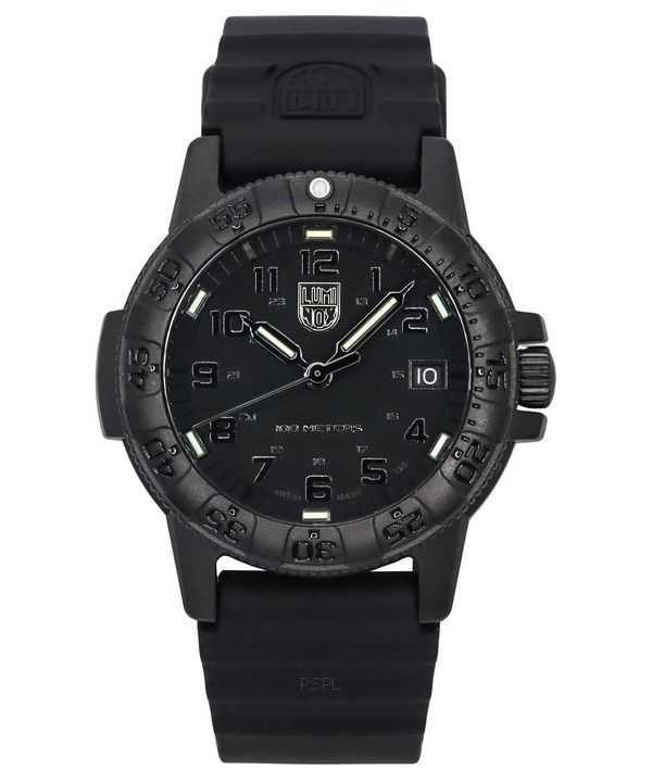Orologio da uomo Luminox Leatherback SEA Turtle cinturino in silicone quadrante nero quarzo svizzero XS.0301.BO.L 100M