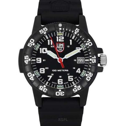Luminox Leatherback Sea Turtle Cinturino in silicone Quadrante nero Quarzo XS.0301.L 100M Orologio da uomo