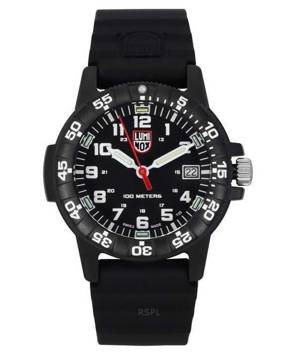 Luminox Leatherback Sea Turtle Cinturino in silicone Quadrante nero Quarzo XS.0301.L 100M Orologio da uomo