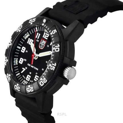Luminox Leatherback Sea Turtle Cinturino in silicone Quadrante nero Quarzo XS.0301.L 100M Orologio da uomo